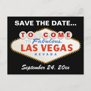 Carte Postale Faire-part Las Vegas signe destination mariage Enregistrer la