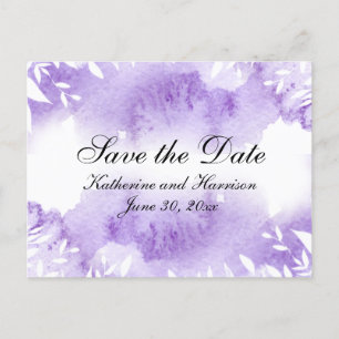 Carte Postale Faire-part Lavande Botanique Mariage RSVP
