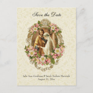 Carte Postale Faire-part L'catholique traditionnel SAVE LE Mariage DE LA DA