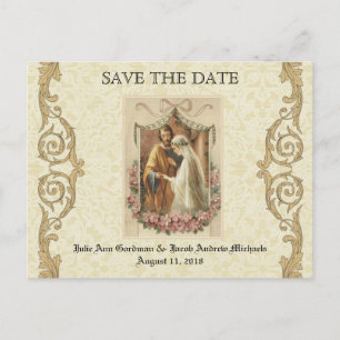 Carte Postale Faire-part L'catholique traditionnel SAVE LE Mariage DE LA DA