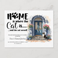 le chat a déménagé ! annonce de nouvelle adresse