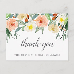 Carte Postale Faire-part Le Merci de la collection Mariage Spring Blossoms