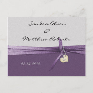Carte Postale Faire-part Le pourpre et l'argent font gagner la date