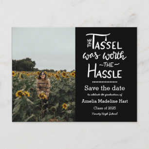 Carte Postale Faire-part Le Tassel Vaut La Photo Hassle Graduation