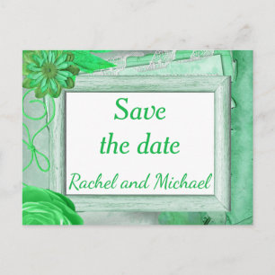Carte Postale Faire-part Le thème rustique Green Save the Date