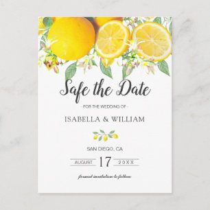 Carte Postale Faire-part Lemon Summer Wedding