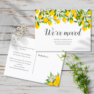 Carte Postale Faire-part Lemons Blossom Nous avons déménagé Nouveau Accueil