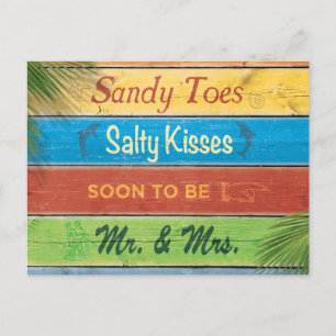 Carte Postale Faire-part Les baisers salés d'orteils de Sandy font gagner