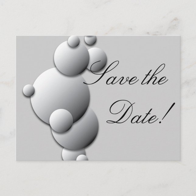 Carte Postale Faire-part Les bulles d'acier sauvez la date! (Devant)
