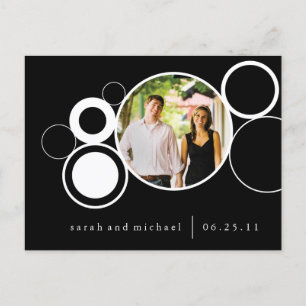Carte Postale Faire-part Les cercles de BW font gagner la date
