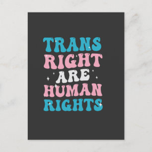 Carte Postale Faire-part Les droits trans sont droits de l'homme L'égalité 