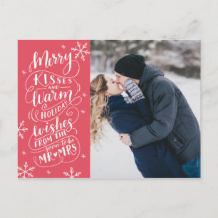 Carte Postale Faire-part Les joyeux baisers chauffent des souhaits sauvent