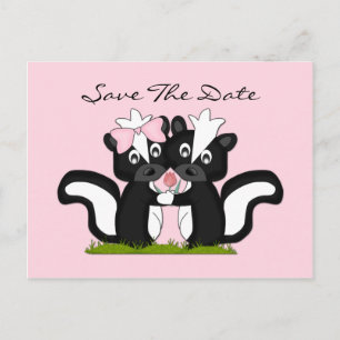 Carte Postale Faire-part Les petites mouffettes font gagner la date