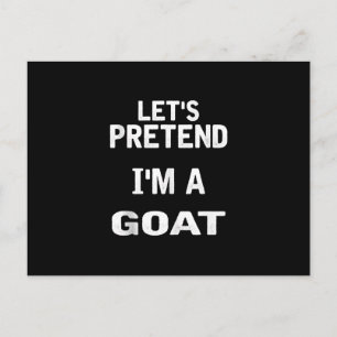 Carte Postale Faire-part Let's Pretend In a Goat Funny Halloween Costume