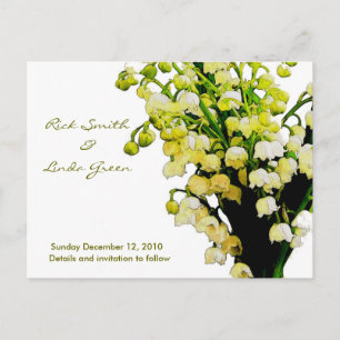 Carte Postale Faire-part Lily of the Valley- Sauvegarder la Date
