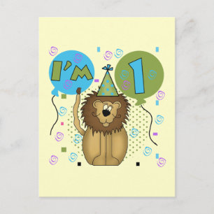 Carte Postale Faire-part Lion je suis T-shirts et les cadeaux de 1 les