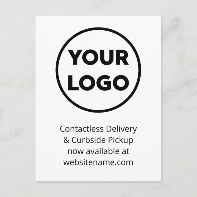 Carte Postale Faire-part Livraison de votre logo d'entreprise et ramassage  (Devant)