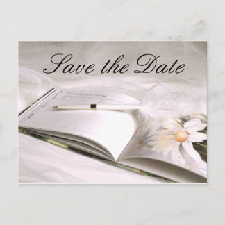 Carte Postale Faire-part Livre d'or (1) Sauvegarder la date