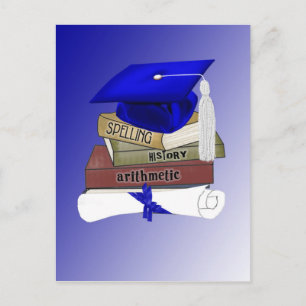 Carte Postale Faire-part Livres de remise des diplômes Casquette et Diplôme