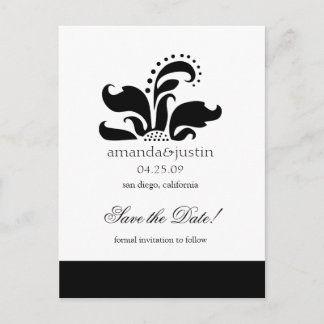 Carte Postale Faire-part Logo Fleur Stylisé EnregistrerLesDates