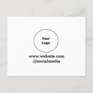 Carte Postale Faire-part Logo personnalisé simple et élégant ici société