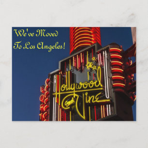 Carte Postale Faire-part Los Angeles California Changement d'adresse