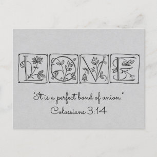 Carte Postale Faire-part Love Perfect Bond of Union~Écriture~Enregistrer la