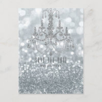 Lustre Glam Chandelier Bokeh Pailleté Enregistrer 
