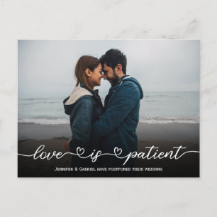 Carte Postale Faire-part Magnifique Mariage L'amour est Patient Photo Repor