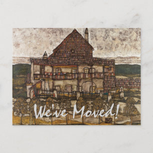 Carte Postale Faire-part Maison au toit de bardeaux de Schiele, Changement 