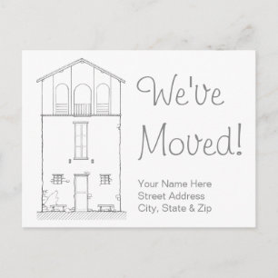 Carte Postale Faire-part Maison rustique simple Nouvelle adresse