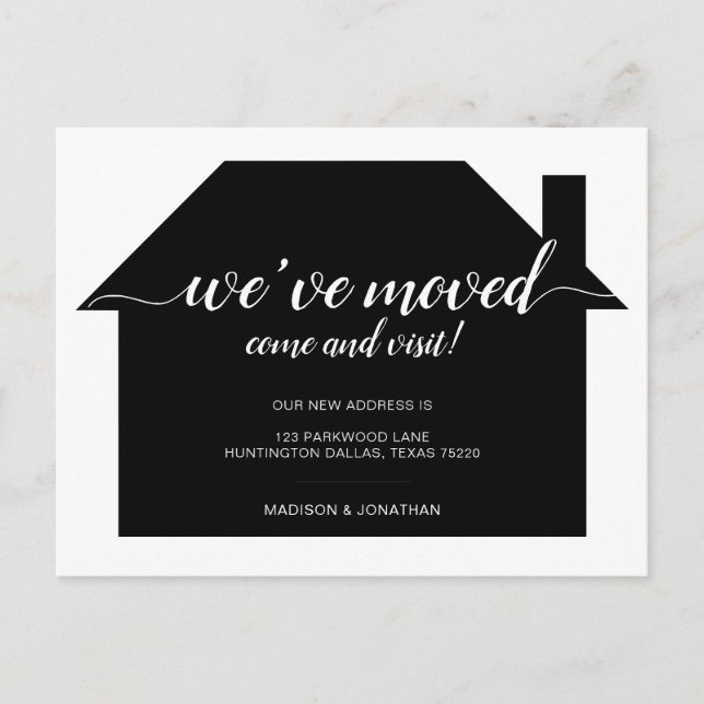 Carte Postale Faire-part Maison simple Nous avons déménagé (Devant)