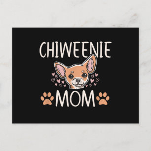 Carte Postale Faire-part Maman chiweenie chihuahua adorable chien propriéta