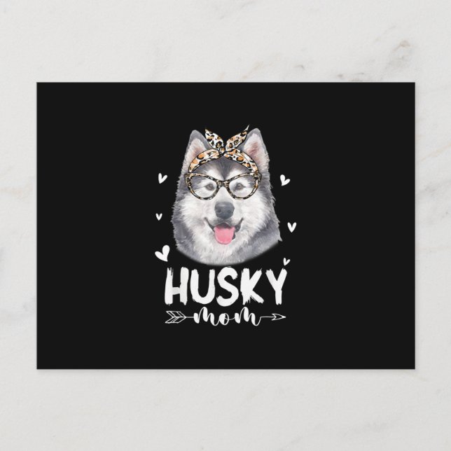 Carte Postale Faire-part Maman de Husky | Dog Lovers | Mother day (Devant)