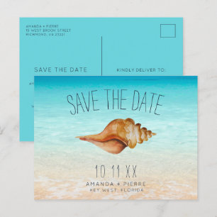 Carte Postale Faire-part Mariage à la plage à Key West en Floride