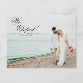 Carte Postale Faire-part Mariage Aquarelle Tropicale à l'Étroit avec Ananas