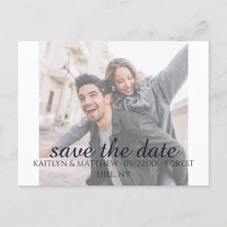 Carte Postale Faire-part Mariage bleu clair