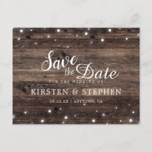Mariage campagnard en bois rustique Enregistrer la