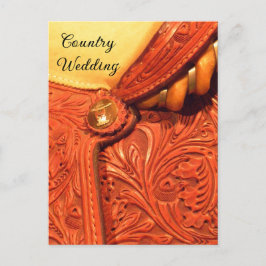 Carte Postale Faire-part Mariage campagnard Western Saddle Enregistrer la d