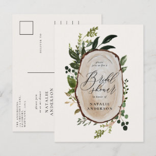 Carte Postale Faire-part Mariage champêtre dans une ferme rustique avec déc