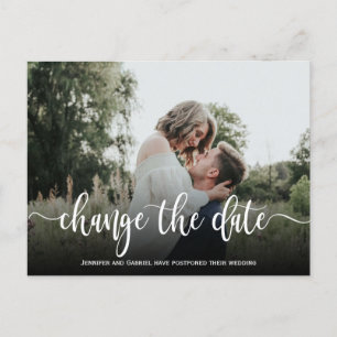 Carte Postale Faire-part Mariage Date de report photo simple