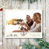 Mariage de bord de mer Photo Save the Date