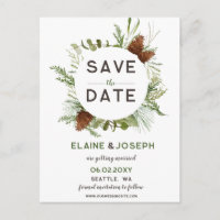 Mariage de cône de pin conifère rustique Enregistr