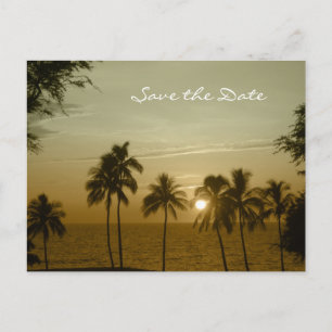 Carte Postale Faire-part Mariage de Destination Enregistrer la Date, Mauna 
