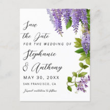 Mariage de la glycine violette à pendaison botaniq