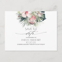 Mariage de plage florale tropicale Enregistrer la 
