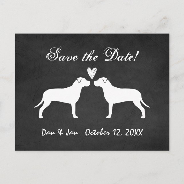 Carte Postale Faire-part Mariage de Taureaux Pit Enregistrer la date (Devant)