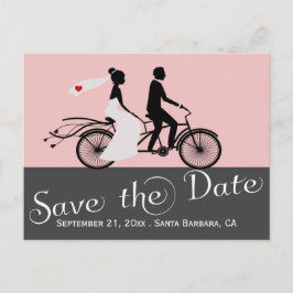Carte Postale Faire-part Mariage De Vélos Cute Tandem