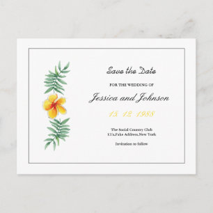 Carte Postale Faire-part Mariage Enregistrer la date PostCard