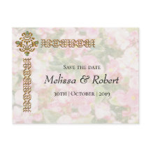 Mariage fleuri à bijoux d'or